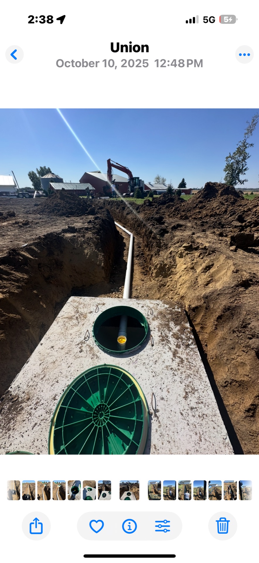 Earthmoving and drainage work by Ricken Excavating in Melbourne, IA