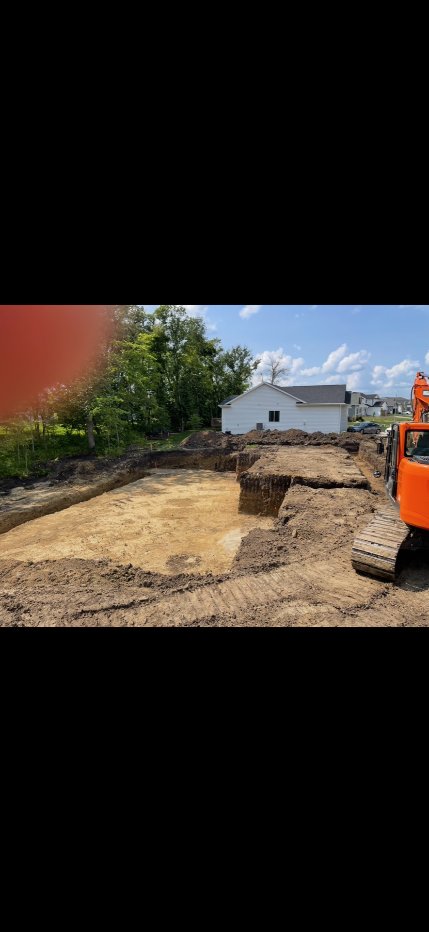 Completed excavation and site prep in Melbourne, IA
