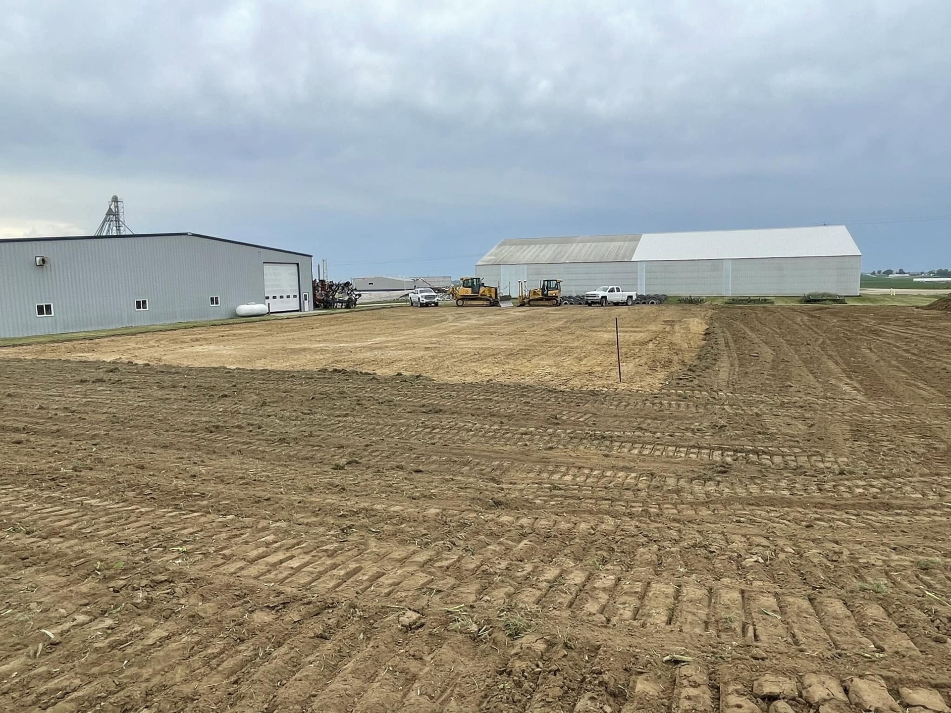 Site preparation and earthwork in Marshall County, Iowa